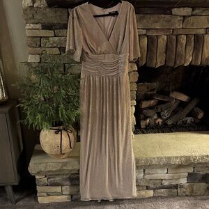 Shimmering Gold Maxi Dress